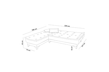 Riversdale Sovesofa med Sjeselong 4-seter - Lys grå - Møbler - Sofaer - Sovesofaer - Sovesofa divan