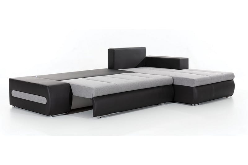 Rodeche 3-seters Sovesofa m. Divan med Oppbevaring - Lys grå - Møbler - Sofaer - Sovesofaer - Sovesofa divan