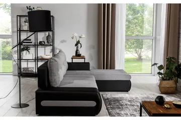 Rodeche 3-seters Sovesofa m. Divan med Oppbevaring - Lys grå - Møbler - Sofaer - Sovesofaer - Sovesofa divan