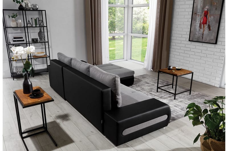 Rodeche 3-seters Sovesofa m. Divan med Oppbevaring - Lys grå - Møbler - Sofaer - Sovesofaer - Sovesofa divan