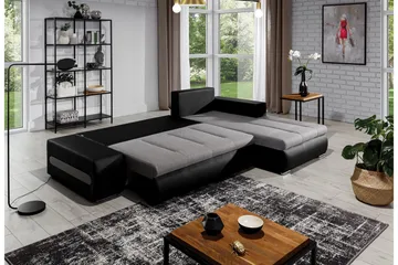 Rodeche 3-seters Sovesofa m. Divan med Oppbevaring - Lys grå - Møbler - Sofaer - Sovesofaer - Sovesofa divan