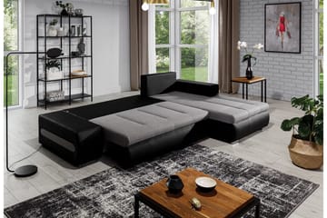 Rodeche 3-seters Sovesofa m. Divan med Oppbevaring - Lys grå - Møbler - Sofaer - Sovesofaer - Sovesofa divan