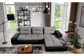Rodeche 3-seters Sovesofa m. Divan med Oppbevaring - Lys grå - Møbler - Sofaer - Sovesofaer - Sovesofa divan