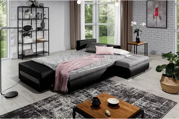 Rodeche 3-seters Sovesofa m. Divan med Oppbevaring - Lys grå - Møbler - Sofaer - Sovesofaer - Sovesofa divan