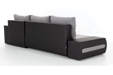 Rodeche 3-seters Sovesofa m. Divan med Oppbevaring - Lys grå - Møbler - Sofaer - Sovesofaer - Sovesofa divan