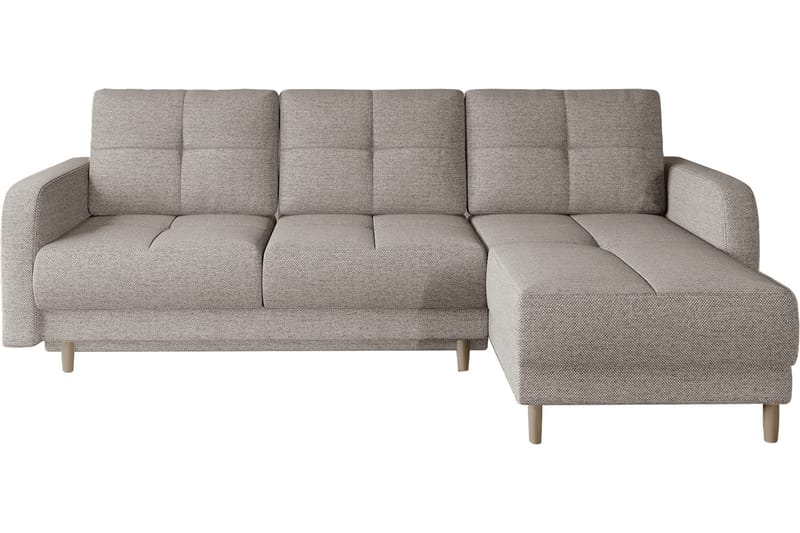 Saimon Sovesofa m. Divan med Oppbevaring 3-seter - Beige - Møbler - Sofaer - Sovesofaer - Sovesofa divan