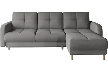 Saimon Sovesofa m. Divan med Oppbevaring 3-seter - Grå - Møbler - Sofaer - Sovesofaer - Sovesofa divan