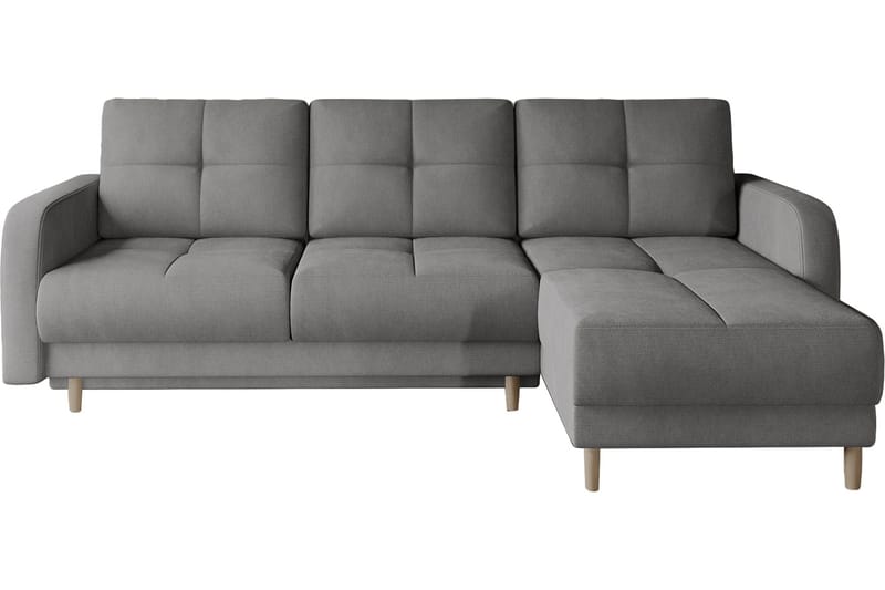 Saimon Sovesofa m. Divan med Oppbevaring 3-seter - Grå - Møbler - Sofaer - Sovesofaer - Sovesofa divan
