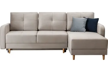 Saimon Sovesofa m. Divan med Oppbevaring 3-seter - Grå - Møbler - Sofaer - Sovesofaer - Sovesofa divan