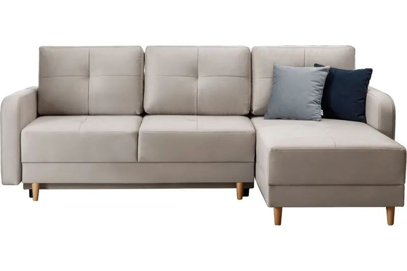 Saimon Sovesofa m. Divan med Oppbevaring 3-seter - Grå - Møbler - Sofaer - Sovesofaer - Sovesofa divan