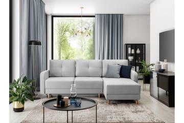 Saimon Sovesofa m. Divan med Oppbevaring 3-seter - Grå - Møbler - Sofaer - Sovesofaer - Sovesofa divan