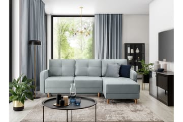 Saimon Sovesofa m. Divan med Oppbevaring 3-seter - Grå - Møbler - Sofaer - Sovesofaer - Sovesofa divan