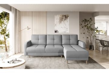 Saimon Sovesofa m. Divan med Oppbevaring 3-seter - Grå - Møbler - Sofaer - Sovesofaer - Sovesofa divan