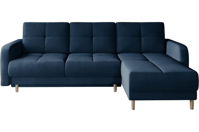 Saimon Sovesofa m. Divan med Oppbevaring 3-seter - Mørkeblå - Møbler - Sofaer - Sovesofaer - Sovesofa divan