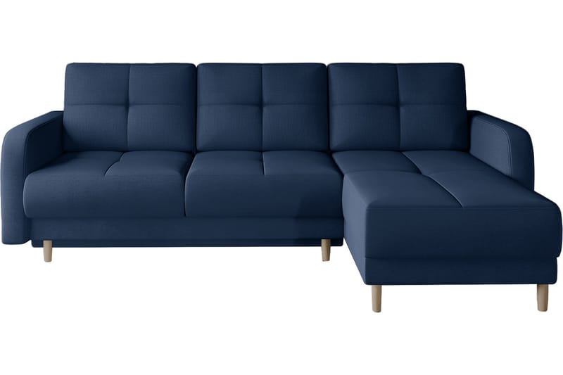 Saimon Sovesofa m. Divan med Oppbevaring 3-seter, Mørkeblå