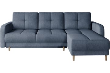 Saimon Sovesofa m. Divan med Oppbevaring 3-seter - Mørkeblå - Møbler - Sofaer - Sovesofaer - Sovesofa divan