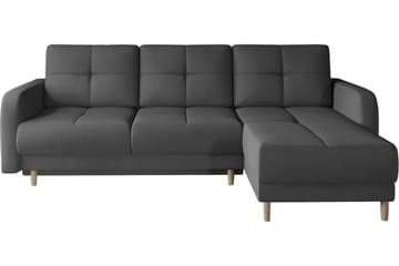 Saimon Sovesofa m. Divan med Oppbevaring 3-seter - Mørkegrå - Møbler - Sofaer - Sovesofaer - Sovesofa divan