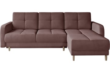 Saimon Sovesofa m. Divan med Oppbevaring 3-seter - Rosa - Møbler - Sofaer - Sovesofaer - Sovesofa divan