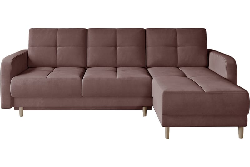 Saimon Sovesofa m. Divan med Oppbevaring 3-seter - Rosa - Møbler - Sofaer - Sovesofaer - Sovesofa divan