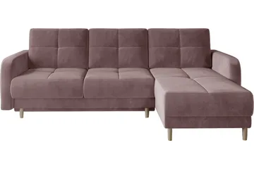 Saimon Sovesofa m. Divan med Oppbevaring 3-seter - Rosa - Møbler - Sofaer - Sovesofaer - Sovesofa divan