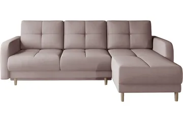 Saimon Sovesofa m. Divan med Oppbevaring 3-seter - Rosa - Møbler - Sofaer - Sovesofaer - Sovesofa divan