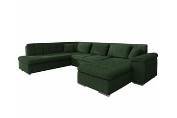 Sakri 5-sits Hörnbäddsoffa Dark green - Møbler - Sofaer - Sovesofaer - Sovesofa divan