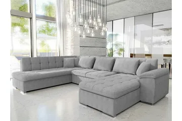 Sakri 5-sits Hörnbäddsoffa Light grey/Dark grey - Møbler - Sofaer - Sovesofaer - Sovesofa divan