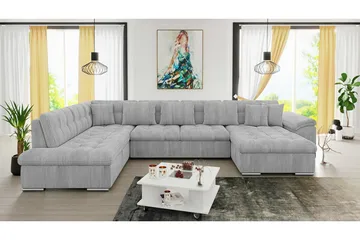 Sakri 5-sits Hörnbäddsoffa Light grey/Dark grey - Møbler - Sofaer - Sovesofaer - Sovesofa divan