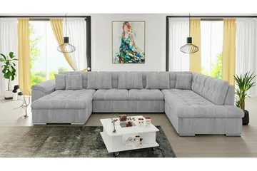 Sakri 5-sits Hörnbäddsoffa Light grey/Dark grey - Møbler - Sofaer - Sovesofaer - Sovesofa divan