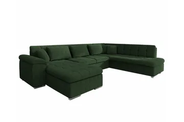 Sakri 5-sits Hörnbäddsoffa NO_BRAND Dark green - Møbler - Sofaer - Sovesofaer - Sovesofa divan