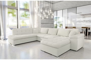 Sakri 5-sits Hörnbäddsoffa NO_BRAND White - Møbler - Sofaer - Sovesofaer - Sovesofa divan