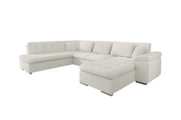 Sakri 5-sits Hörnbäddsoffa NO_BRAND White - Møbler - Sofaer - Sovesofaer - Sovesofa divan