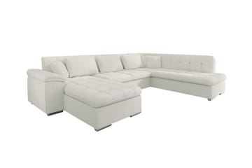 Sakri 5-sits Hörnbäddsoffa NO_BRAND White - Møbler - Sofaer - Sovesofaer - Sovesofa divan