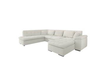 Sakri 5-sits Hörnbäddsoffa NO_BRAND White - Møbler - Sofaer - Sovesofaer - Sovesofa divan