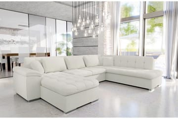 Sakri 5-sits Hörnbäddsoffa NO_BRAND White - Møbler - Sofaer - Sovesofaer - Sovesofa divan