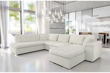 Sakri 5-sits Hörnbäddsoffa White - Møbler - Sofaer - Sovesofaer - Sovesofa divan