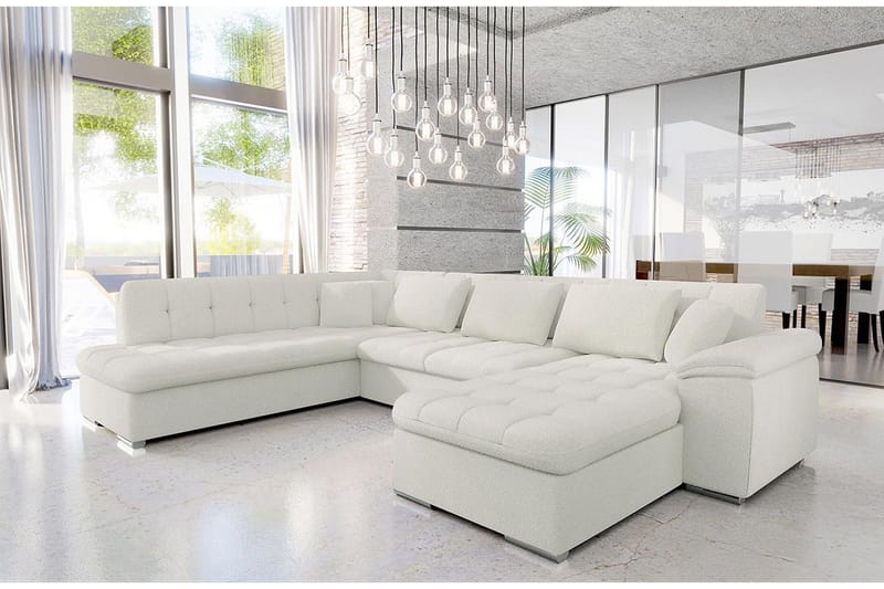 Sakri 5-sits Hörnbäddsoffa White - Møbler - Sofaer - Sovesofaer - Sovesofa divan