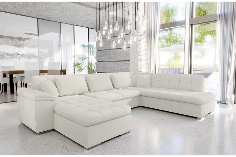 Sakri 5-sits Hörnbäddsoffa White - Møbler - Sofaer - Sovesofaer - Sovesofa divan