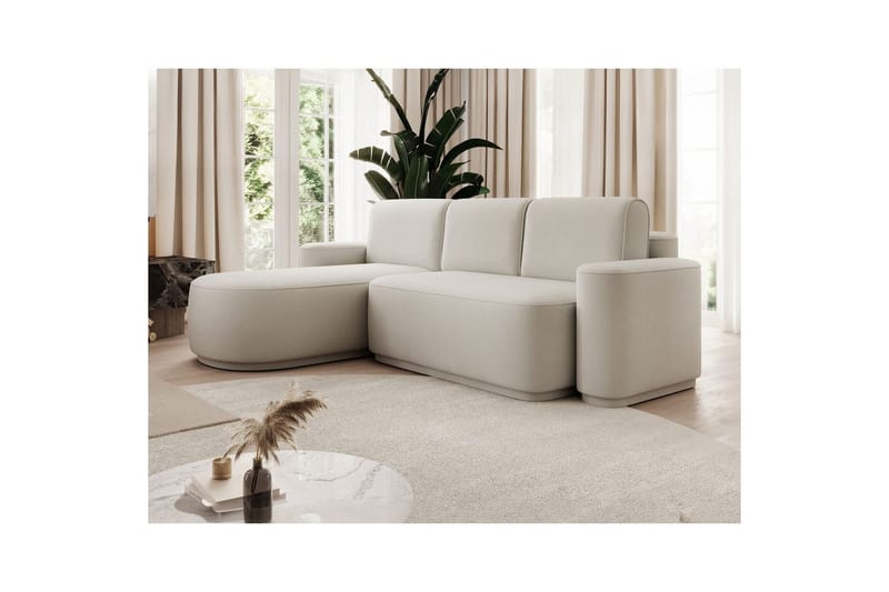Seksjon Eltap Aurumm 285x92x180 cm - Amore 01, Hvit, Venstre - Møbler - Sofaer - Sovesofaer - Sovesofa divan