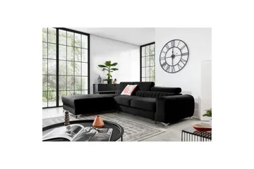 Seksjonssofa Eltap Grayson 278x205x92 cm - Loco 10, Svart, Venstre - Møbler - Sofaer - Sovesofaer - Sovesofa divan