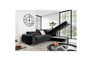 Seksjonssofa Eltap Grayson 278x205x92 cm - Nube 6, Mørk Grå, Høyre - Møbler - Sofaer - Sovesofaer - Sovesofa divan