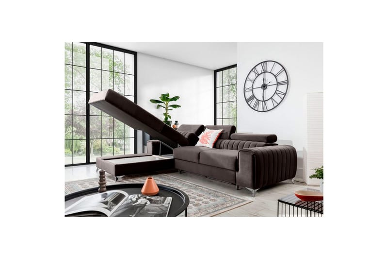 Seksjonssofa Eltap Grayson 278x205x92 cm - Velvetmat 22, Venstre - Møbler - Sofaer - Sovesofaer - Sovesofa divan