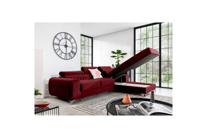 Seksjonssofa Eltap Grayson 278x205x92 cm - Velvetmat 25, Høyre - Møbler - Sofaer - Sovesofaer - Sovesofa divan