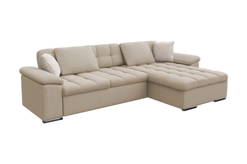 Sovesofa 3-seters L-formet 280x160 cm Høyre - Sovesofa divan