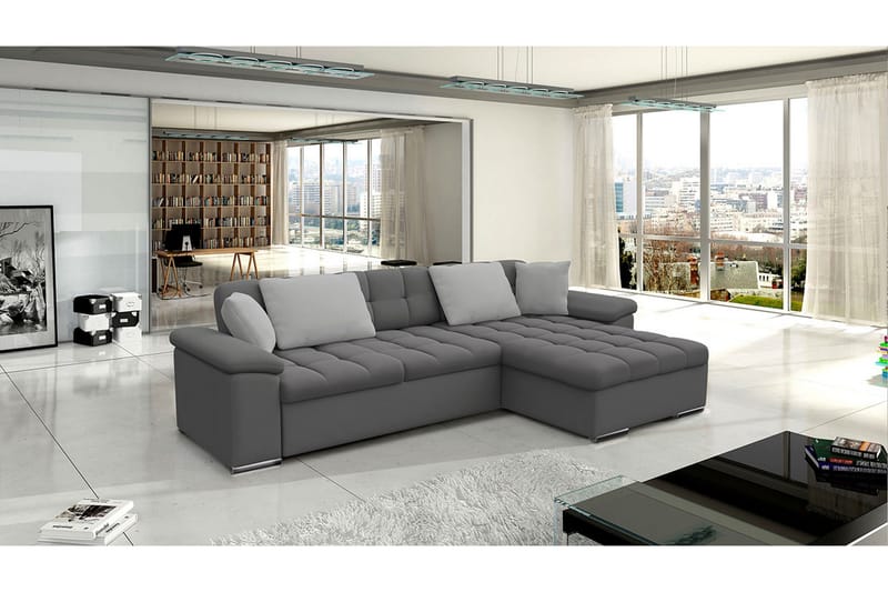 Sovesofa 3-seters L-formet 280x160 cm Høyre - Møbler - Sofaer - Sovesofaer - Sovesofa divan
