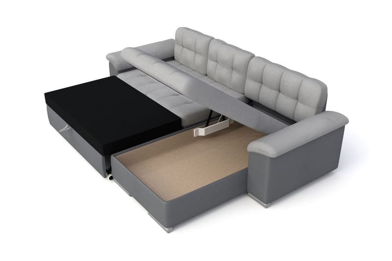 Sovesofa 3-seters L-formet 280x160 cm Venstre - Sovesofa divan