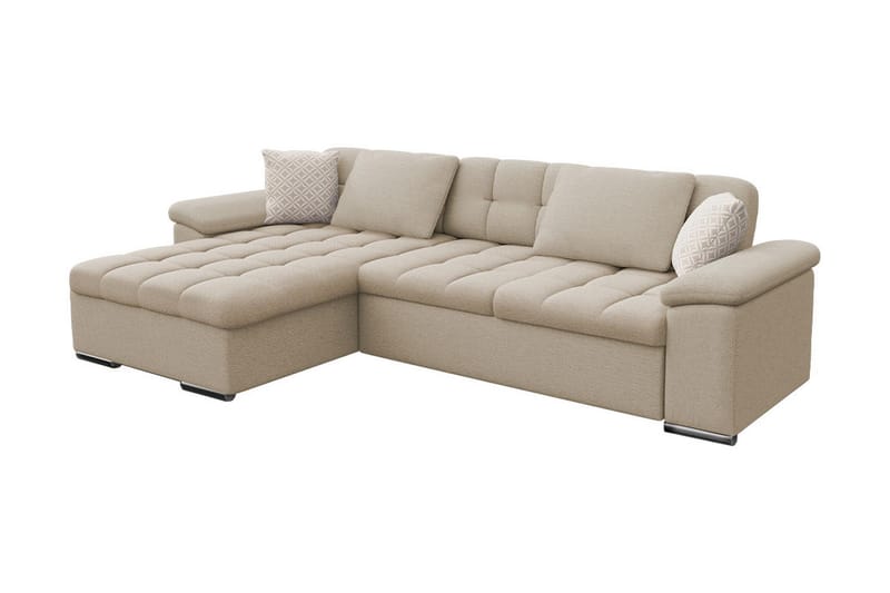 Sovesofa 3-seters L-formet 280x160 cm Venstre - Sovesofa divan