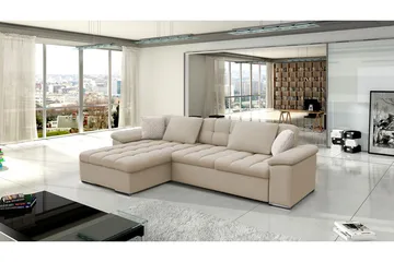 Sovesofa 3-seters L-formet 280x160 cm Venstre - Møbler - Sofaer - Sovesofaer - Sovesofa divan