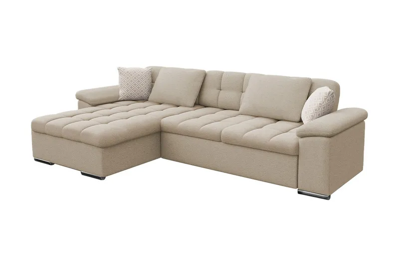 Sovesofa 3-seters L-formet 280x160 cm Venstre