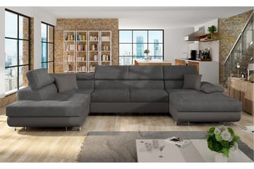 Sovesofa 4-seters U-formet 345x202 cm Venstre - Møbler - Sofaer - Sovesofaer - Sovesofa divan